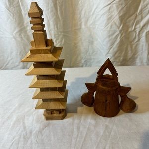 Vintage rare wooden Japanese